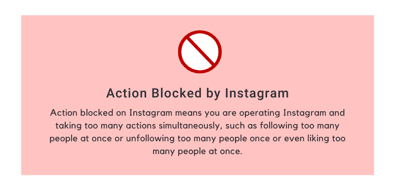  Action blocked by Instagram