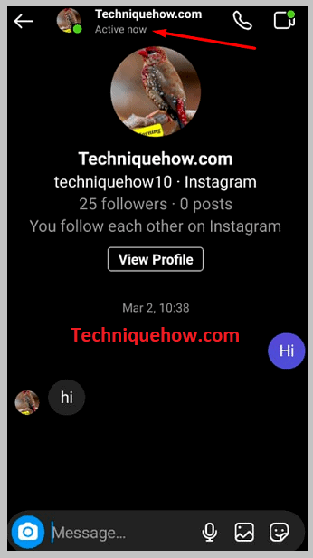 Active now on instagram