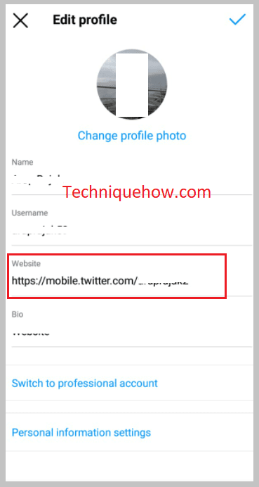 Add your Copied Full Twitter