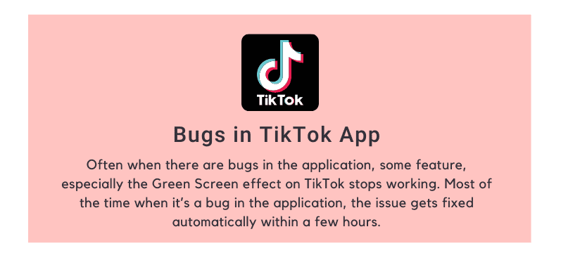 Bugs in TikTok App