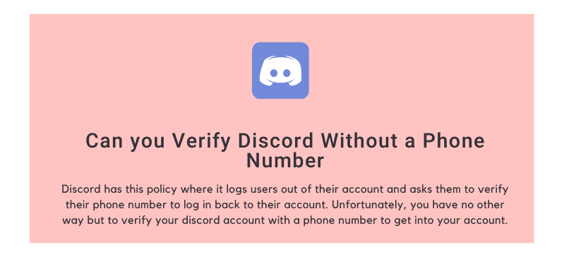 Can you verify discord without a phone number