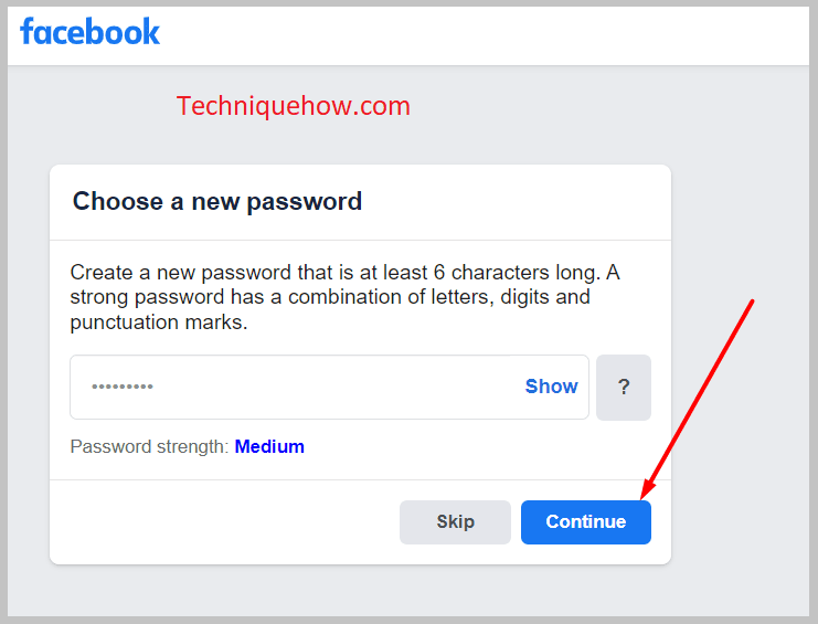 Choose a new password