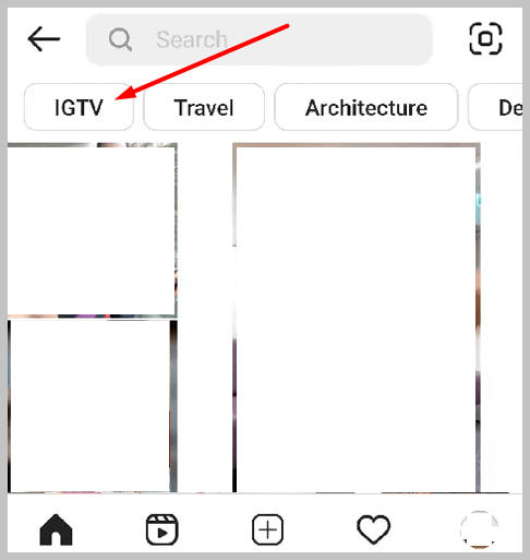 Choose the 'IGTV' option