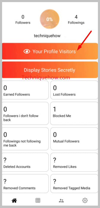Click on Your Profile Visitors