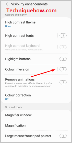 Colour Inversion off