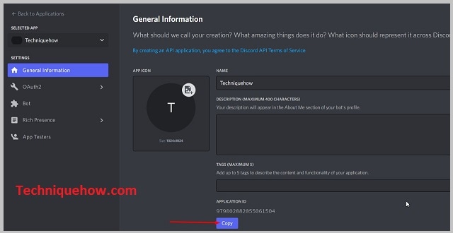 Copy App id