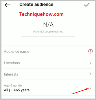 Create audience