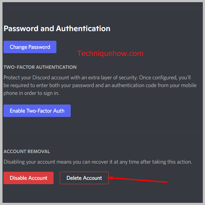 Delete Discord Account