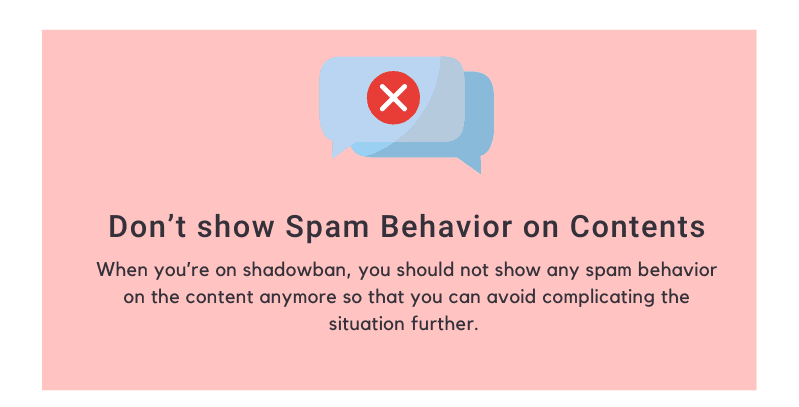 Don't show Spam Behavior on Contents