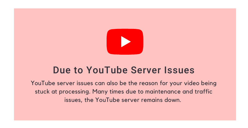 Due to YouTube server issues