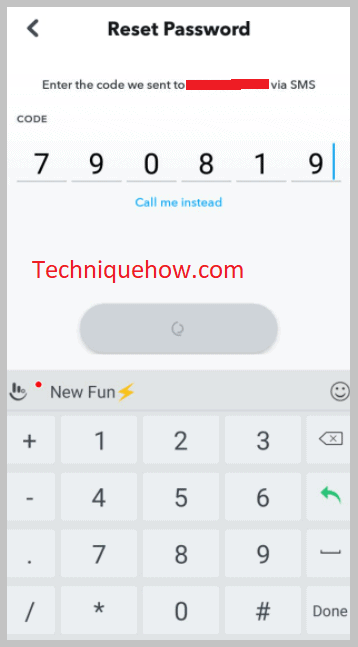 Enter the verification code