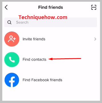 Find contacts on tiktok