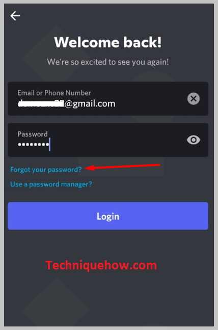Forgot your password on discord