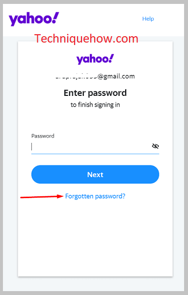 Forgotten password