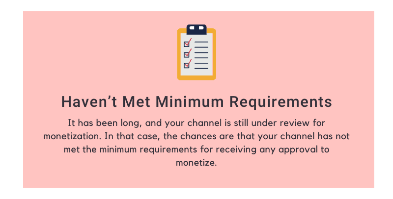 Haven’t Met Minimum Requirements