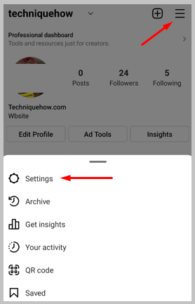 Instagram Settings