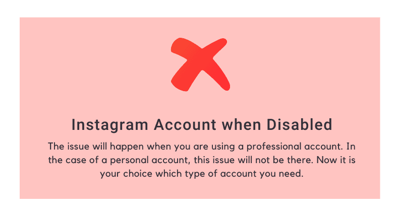 Instagram account when disabled