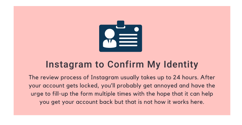 Instagram to confirm my identity