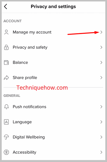 Manage my account