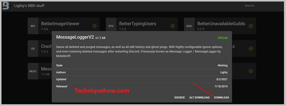 BetterDiscord Message Logger Messageloggerv2 To See Deleted Messages