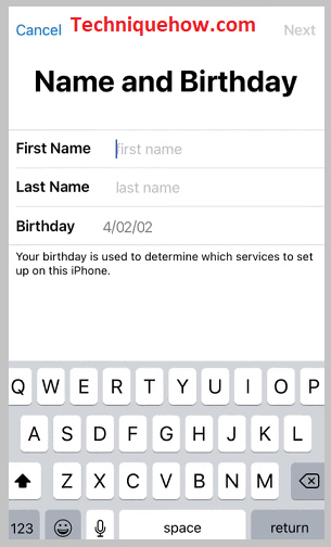 Name and Birthday