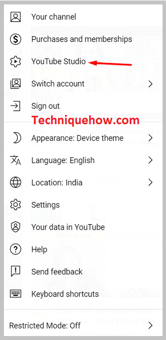 Open Channel YouTube Studio