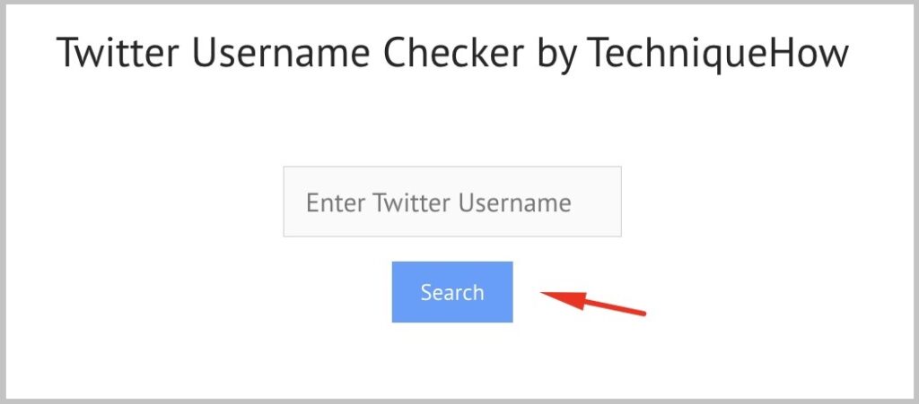 Open 'Twitter Username Checker' Tool