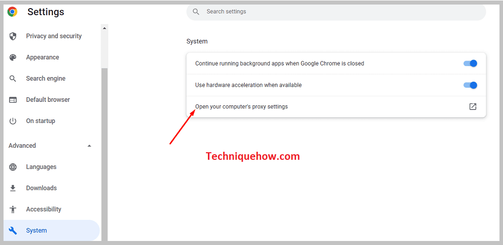 Open your computer’s proxy settings