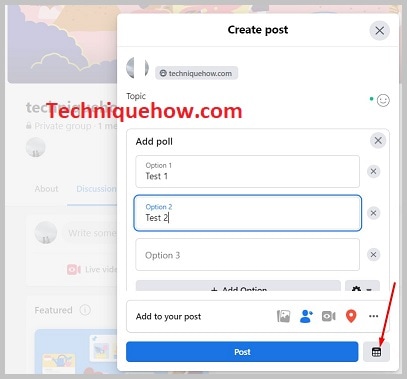 Options in Poll