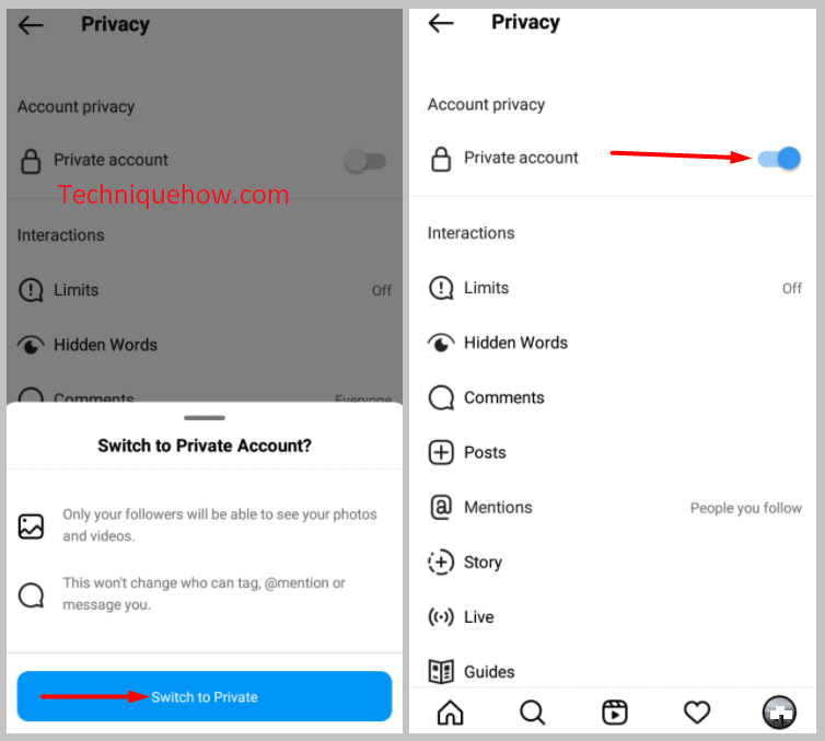 Private Account