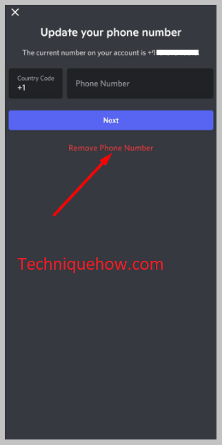 Remove Phone Number