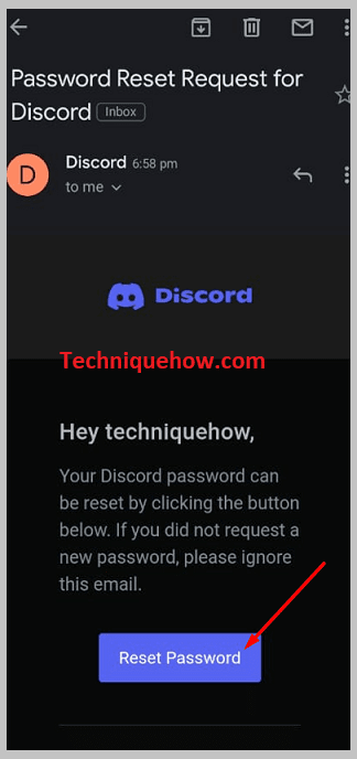Reset Password' Link Button