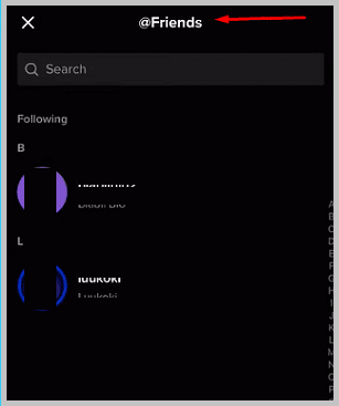 Select the people to tag