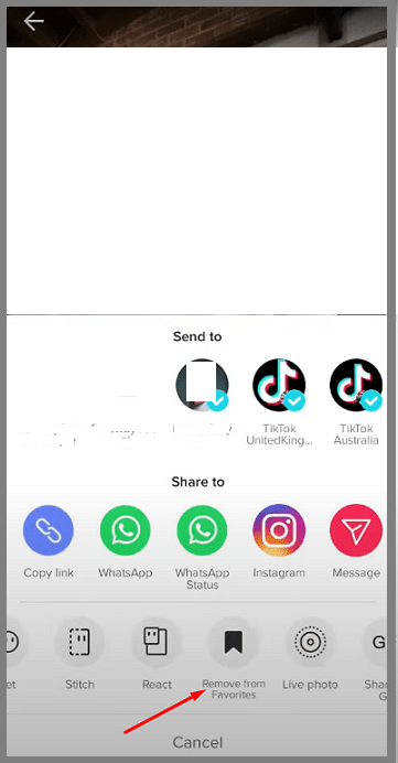 Remove from Favorites