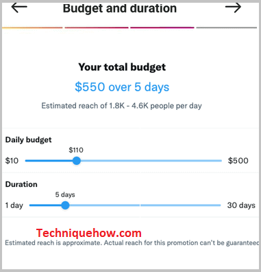 Set Budget & Duration