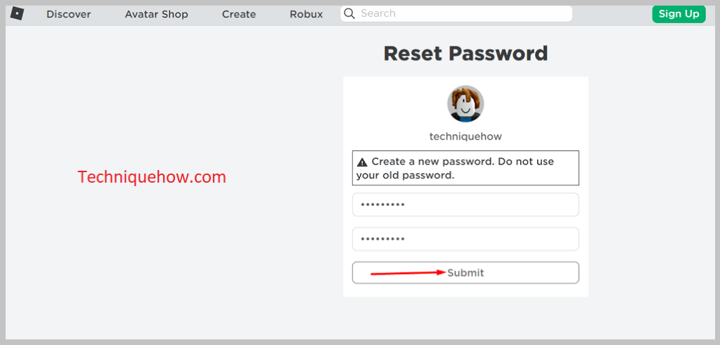  Set a new Password