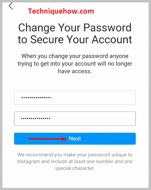Set a new Password