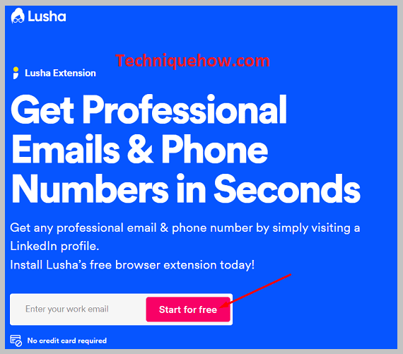 Start for Free button