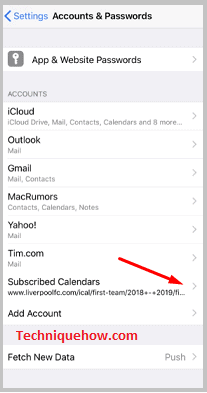 Subscribed Calendars