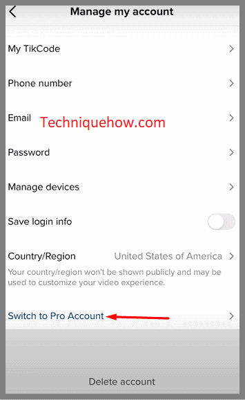 Switch to Pro Account
