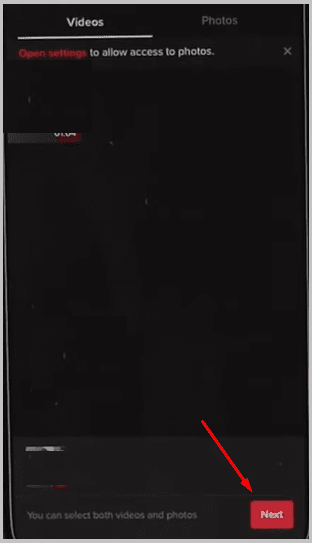 Tap on “Next”