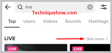 Tap on See more option on tiktok