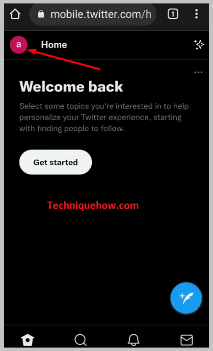Tap on the Profile icon