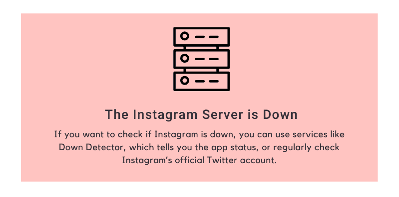 The Instagram server is down