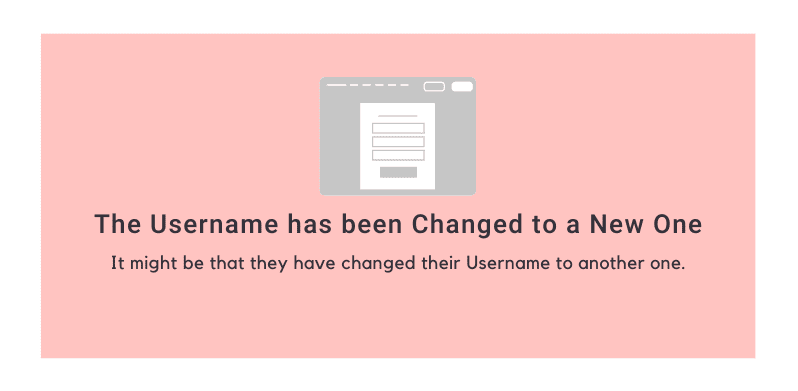 The Username has been changed to a new one