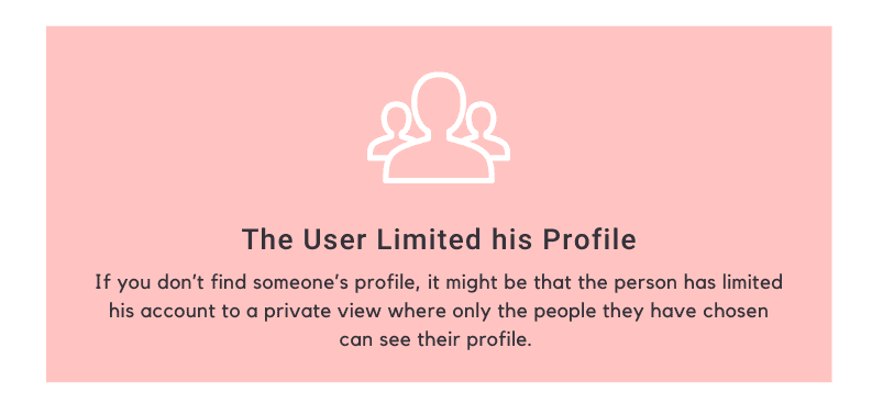 The user limited his profile