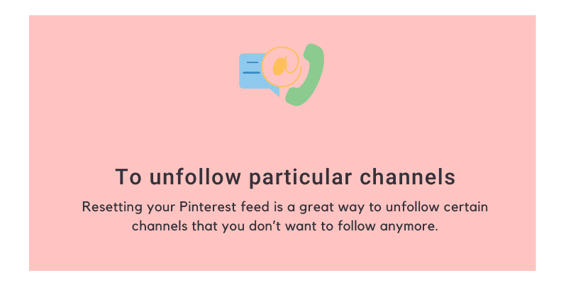 To unfollow particular channels
