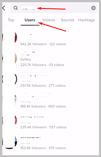 Top or Users on tiktok