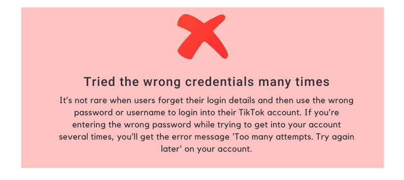 Tried the wrong credentials many times
