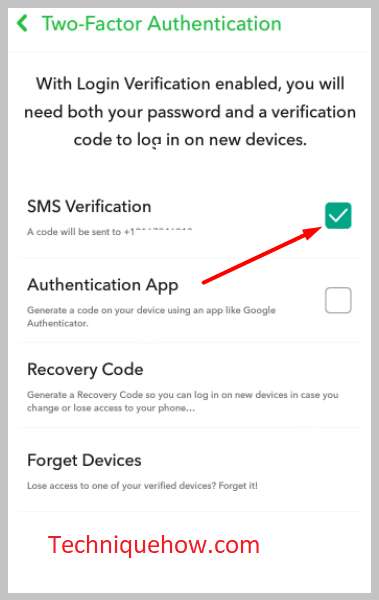 Two-Factor Authentication’ is enabled